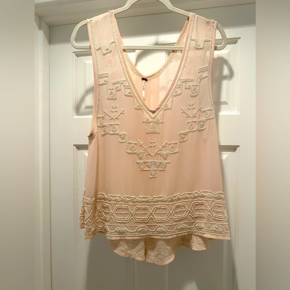 Free People Beaded Blouse